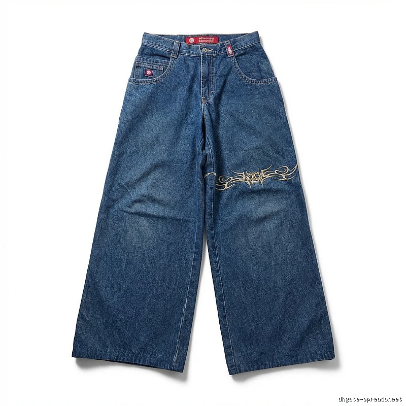 Y2K-style wide-leg jeans