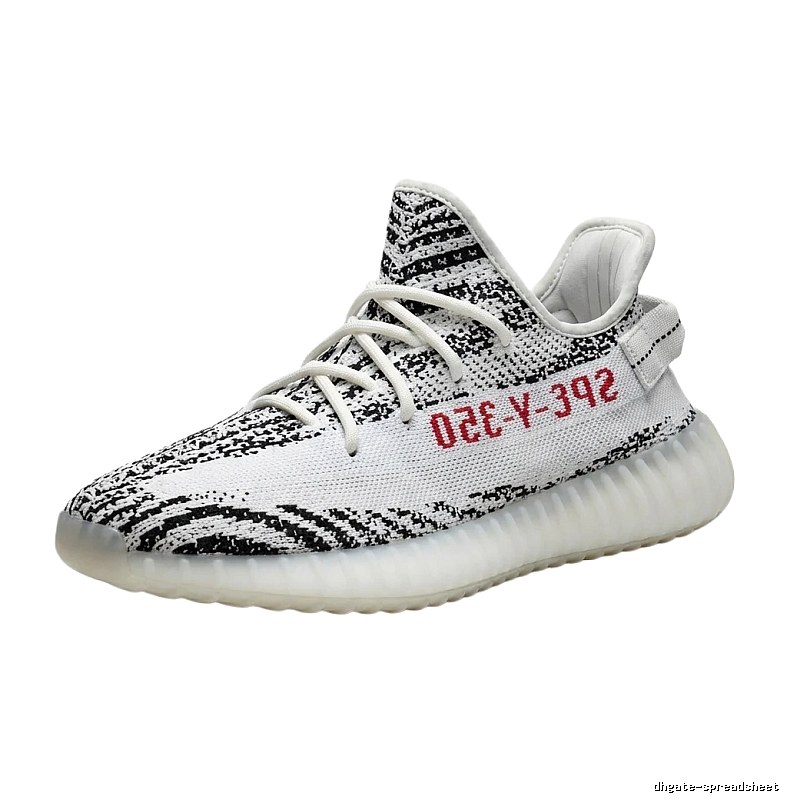 Yeezy 350 black and white trendy sports shoes