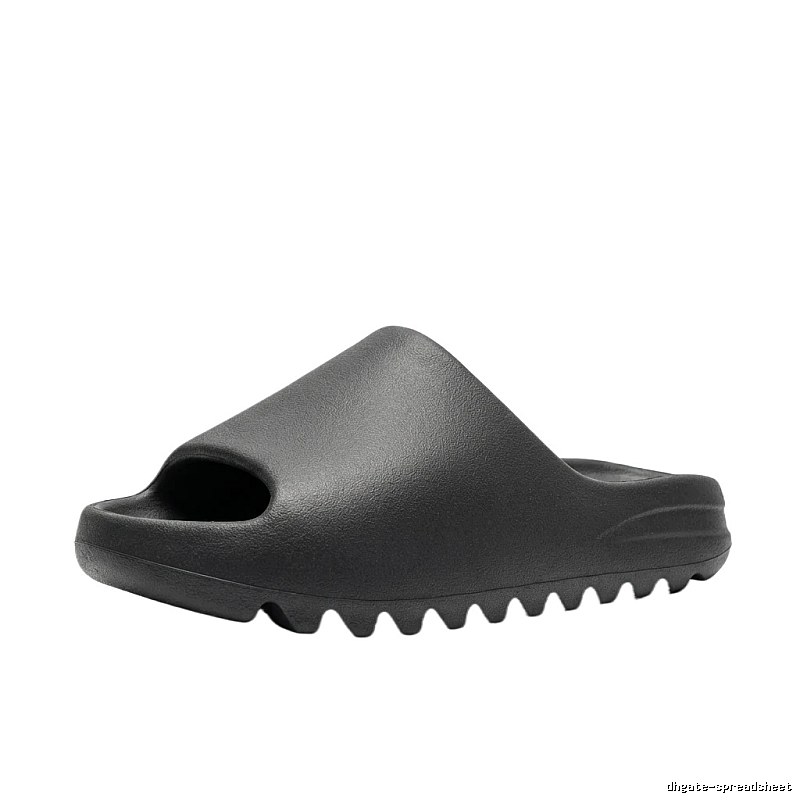 Yeezy matte black slippers
