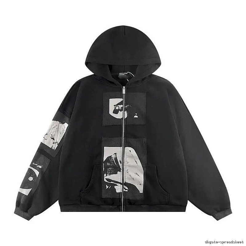 Zip-Layer Styling Graphic Zip Hoodie Travel Styling