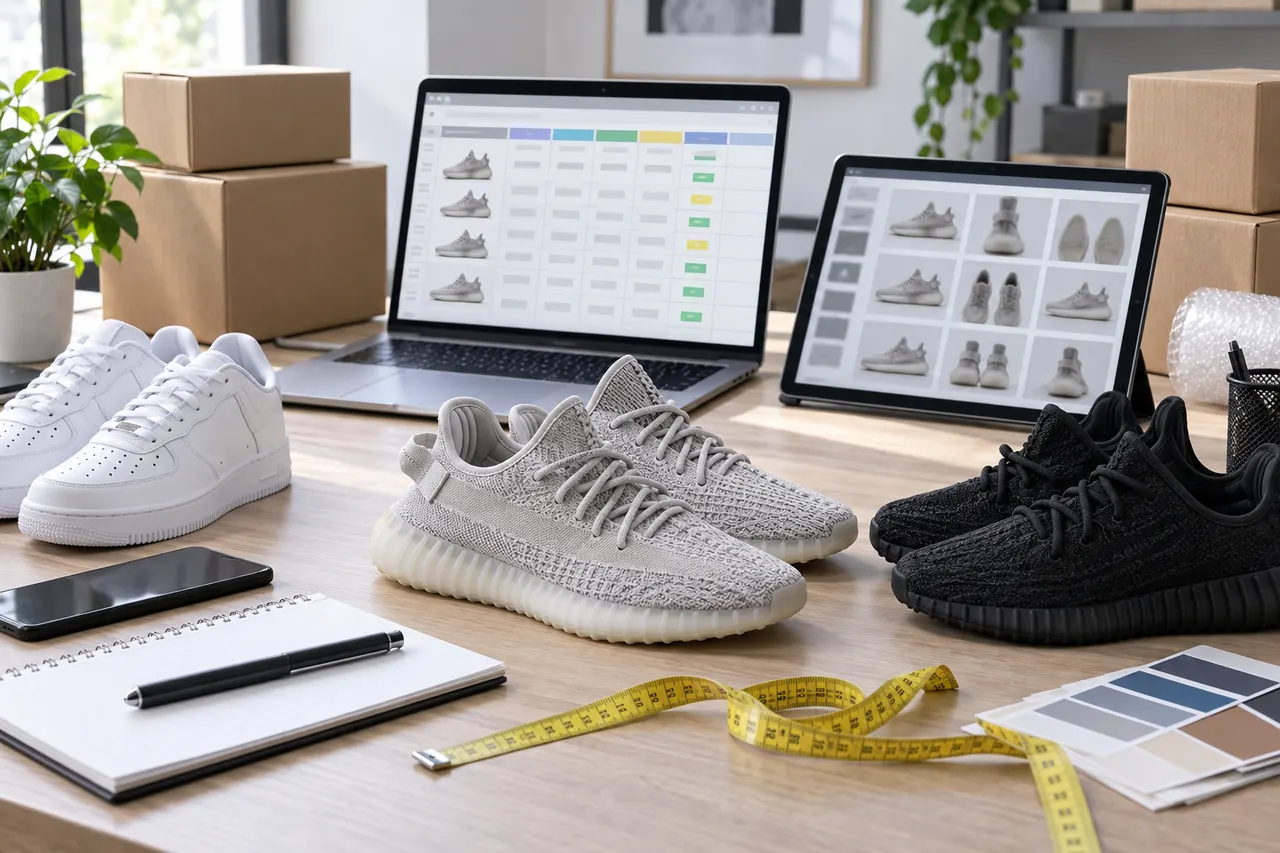 DHgate Shoe QC Image Workflow visual guide for dhgate